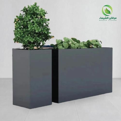 عدد 2 حوض زرع فيبر 1.4م ارتفاع كبير مميز