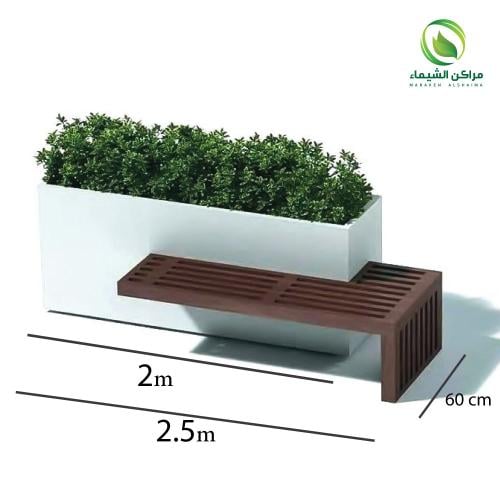 جلسة خارجية كبيرة حديد معزول وحوض زراعي فيبر كبير...