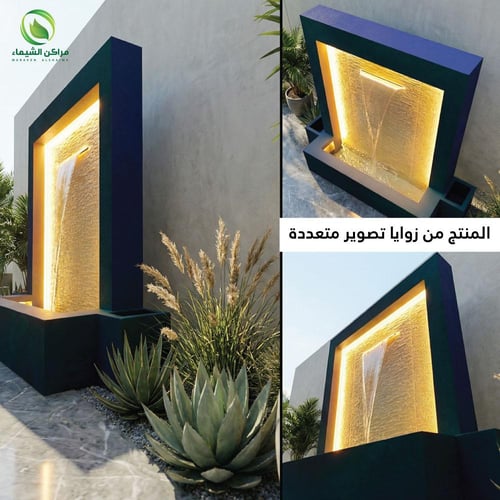 شلال فايبر كبير 2م مع حوضين