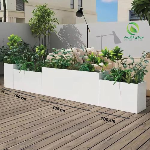 مجموعة عدد 4 أحواض فايبر 3.35م تصميم عصري