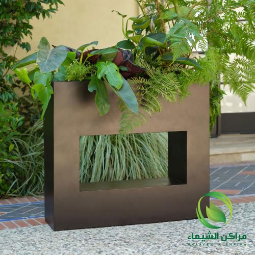 مركن زرع فايبر مميز مضئ 1م