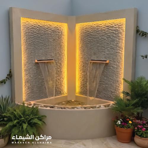 شلال فايبر جاهز 3م زاوية