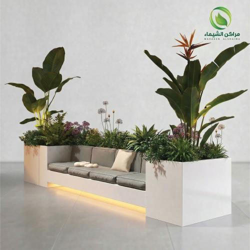 جلسة خارجية مضيئة مع مراكن زع 3.3م