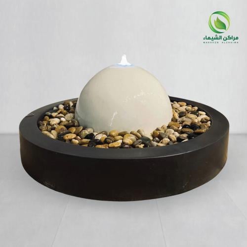 نافورة دائرية مضيئة مركن جانبي