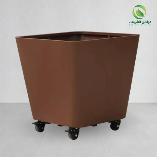 مركن زرع فايبر ارتفاع 50سم مع كفرات فيبر