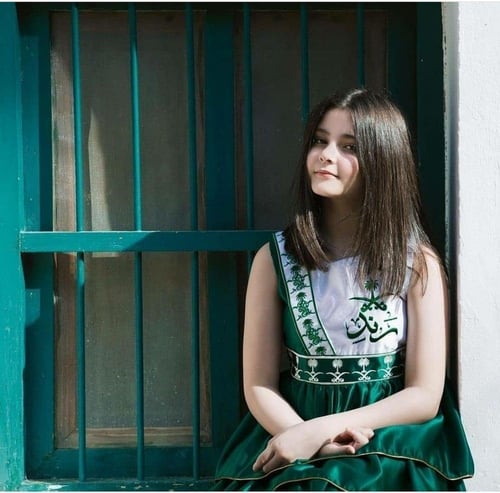 ملابس اليوم الوطني للاطفال فستان بناتي