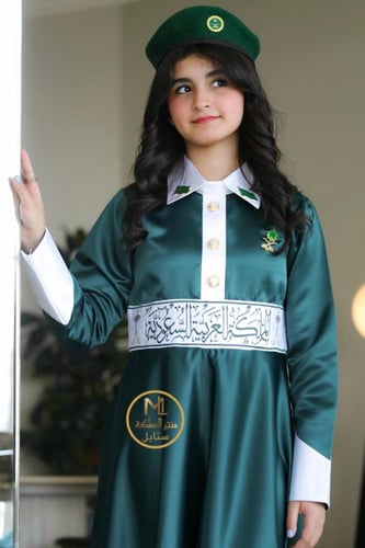 ملابس اليوم الوطني فستان عسكري