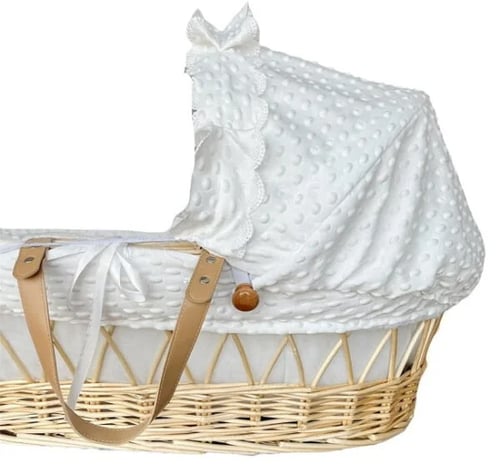 سلة موسى للمواليد مع قاعدة خشب