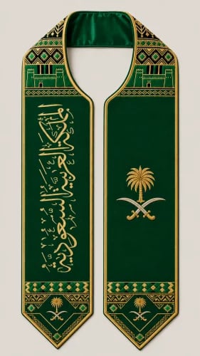 وشاح اليوم الوطني فخم وملكي