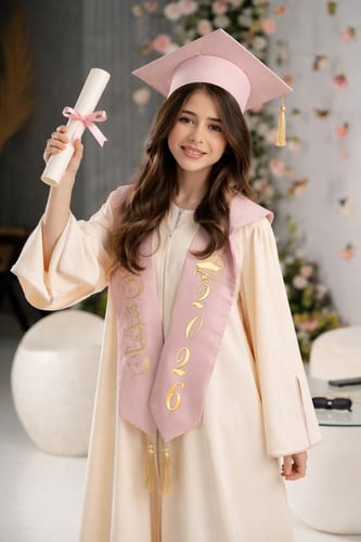 عباية تخرج بلون بناتي مميز