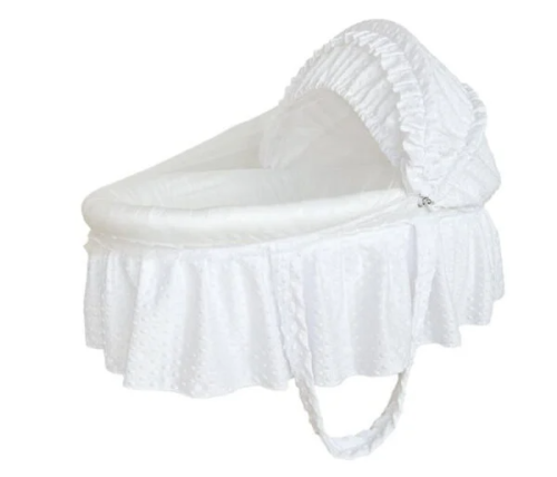 سرير مواليد مع القاعدة قماش حب الرمان