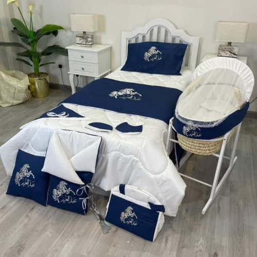 مفارش نفاس طقم بالاسم فاخر بتصميم عصري