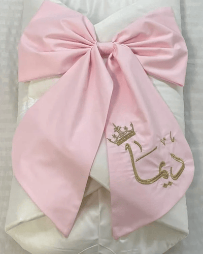 مدس فيونكا بناتي تطريز بالاسم