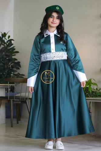 ملابس اليوم الوطني فستان عسكري