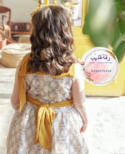 فستان ذهبي قطن