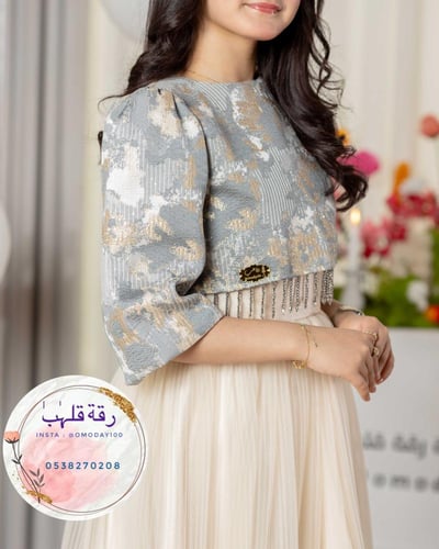 فستان الماس الفخم للعيد مكون من قطعتين