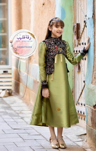 جلابية نغم فخمة لرمضان او التاسيس شامل ربطة الشعر