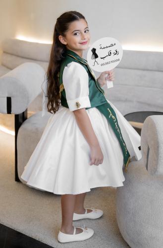 فستان اليوم الوطني مع تطريز