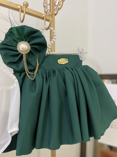 تيوراخضر لليوم الوطني مكون من 4 قطع تنورة وبلوزة و...