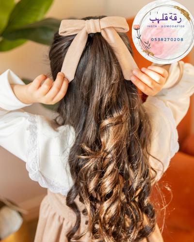 فيونكة شعر مريول بيج او وردي