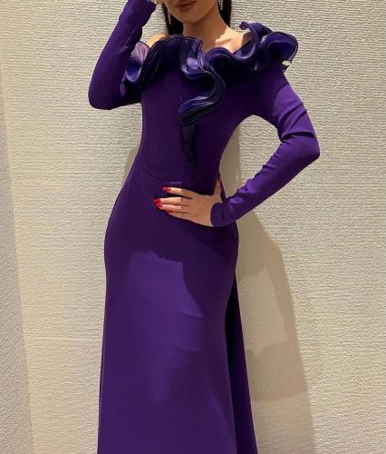 فستان ليلكي