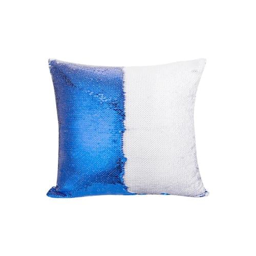 Blue sequin pillow house without filling