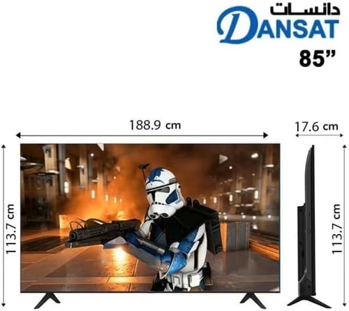 تلفزيون ذكي 85 بوصة بدقة QLED 4k - تصميم جمالي رائ...