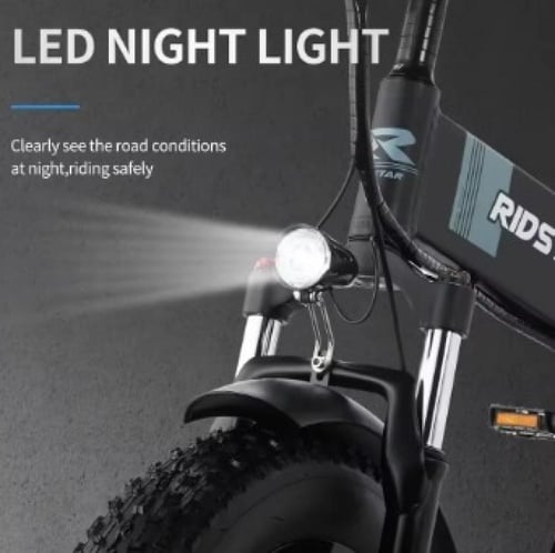 دراجة كهربائية قابلة للطي بإطار عريض وثنائية المحر...