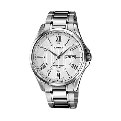 كاسيو انالوج ميناء فضي مخطط