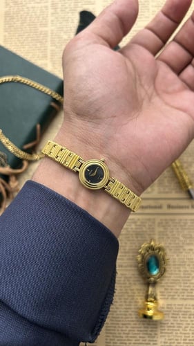 كلاسيك RHYTHM ذهبي ميناء اسود 1990s نسائي