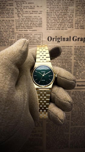 كاسيو فنتج ذهبي ميناء اخضر