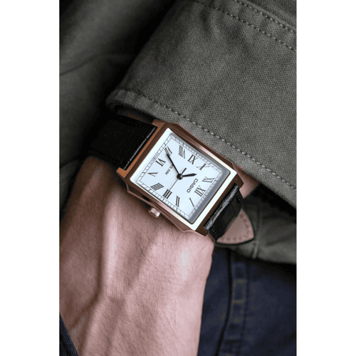 كاسيو تانك انالوج ذهبي جلد