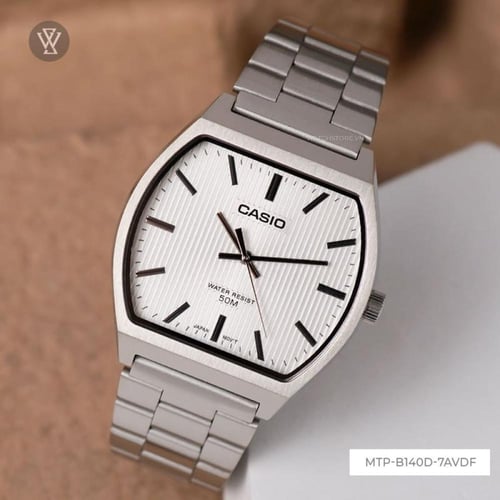 كاسيو انالوج ميناء مخطط ابيض