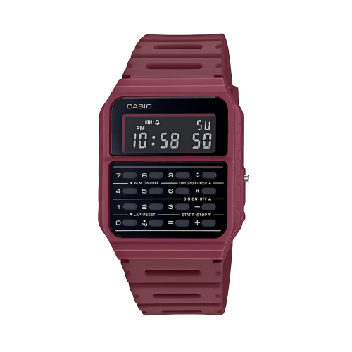 كاسيو حاسبة احمر