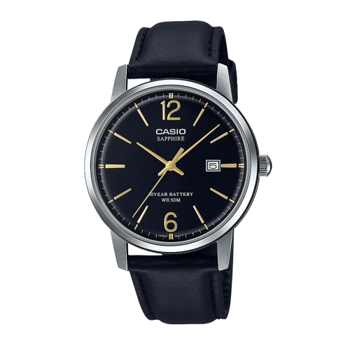 كاسيو يوث انالوج جلد ميناء اسود