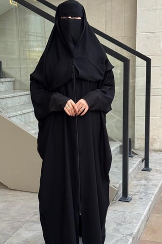 عباية ثنين في واحد سحاب طويل
