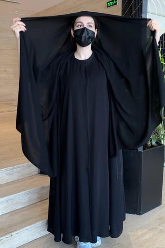 طرحة كبيرة + نقاب بمرد اسلامي