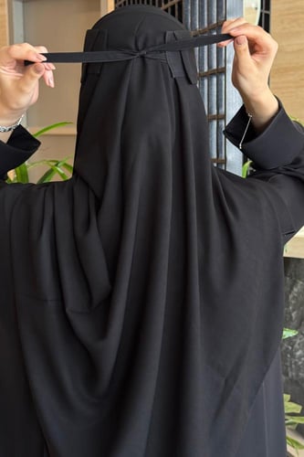 طرحة كبيرة + نقاب بمرد اسلامي