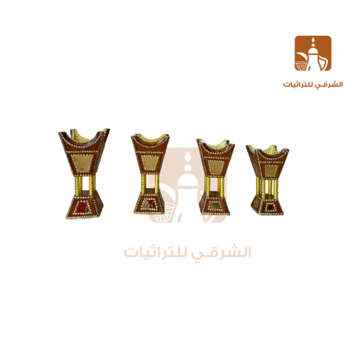 طقم مباخر تراثيه لون بني 4 قطع