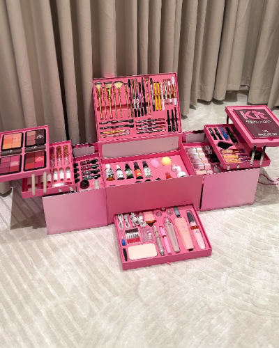 بوكس مودا الاحترافي (140 قطعة ) + طقم 12 حبه رموش...