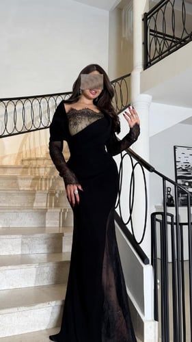 فستان ملاك لون اسود ملكي