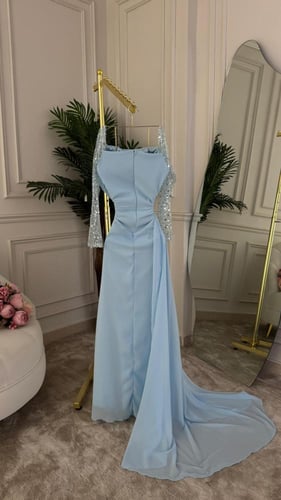 فستان سهره لون سماوي