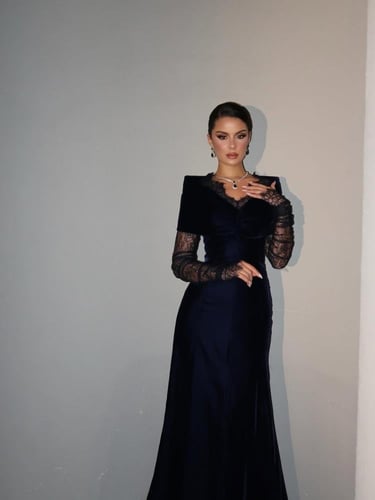 فستان سهره شتوي انيق