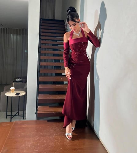 فستان سهره باربي مطرز انيق ️