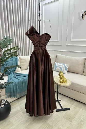 فستان سهره لون بني