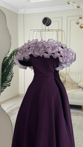 فستان سهره ميد عاري بتصميم جديد