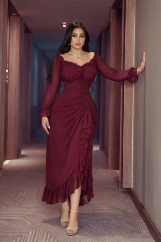 فستان سهرة أنيق ومناسب للعزائم والمناسبات