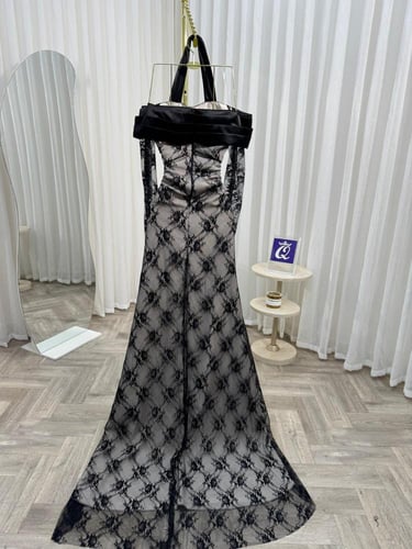 فستان سهره باربي مع التفته الاسترتش