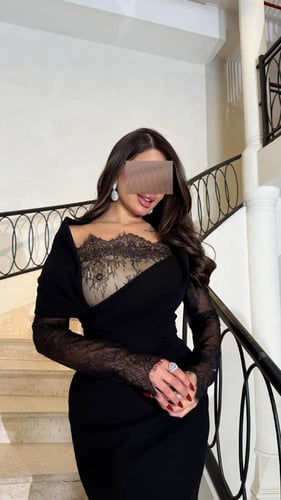 فستان ملاك لون اسود ملكي