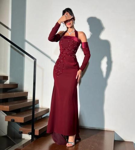 فستان سهره باربي مطرز انيق ️